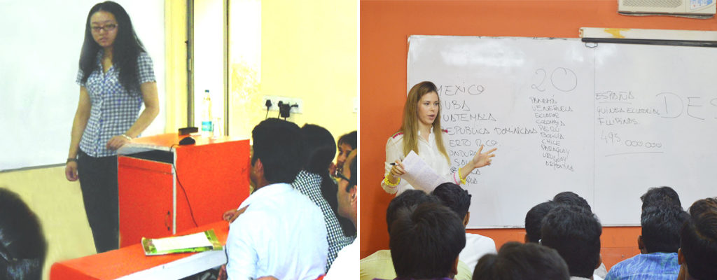 Teachers at BIBS training foreign languages to students